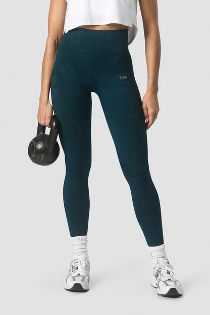 camo seamless tights dk teal