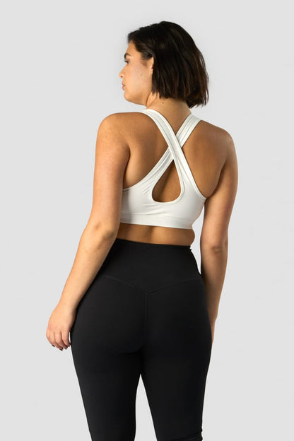 classic sports bra white