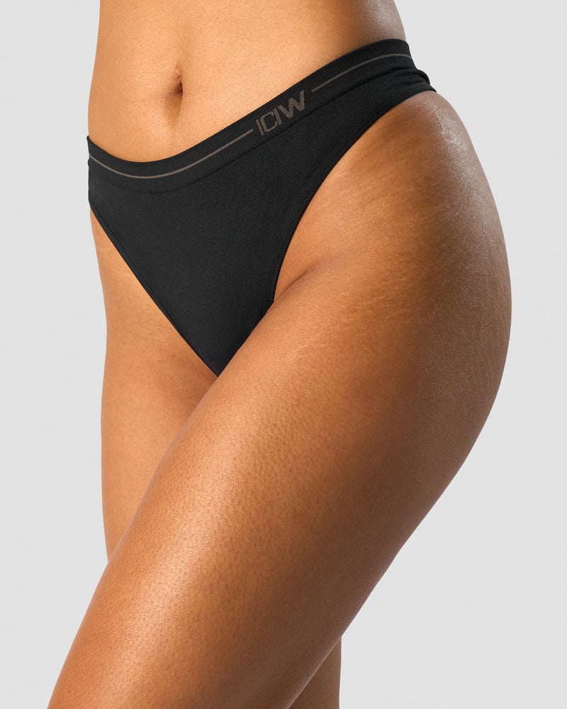 everyday seamless thong 2-pack black