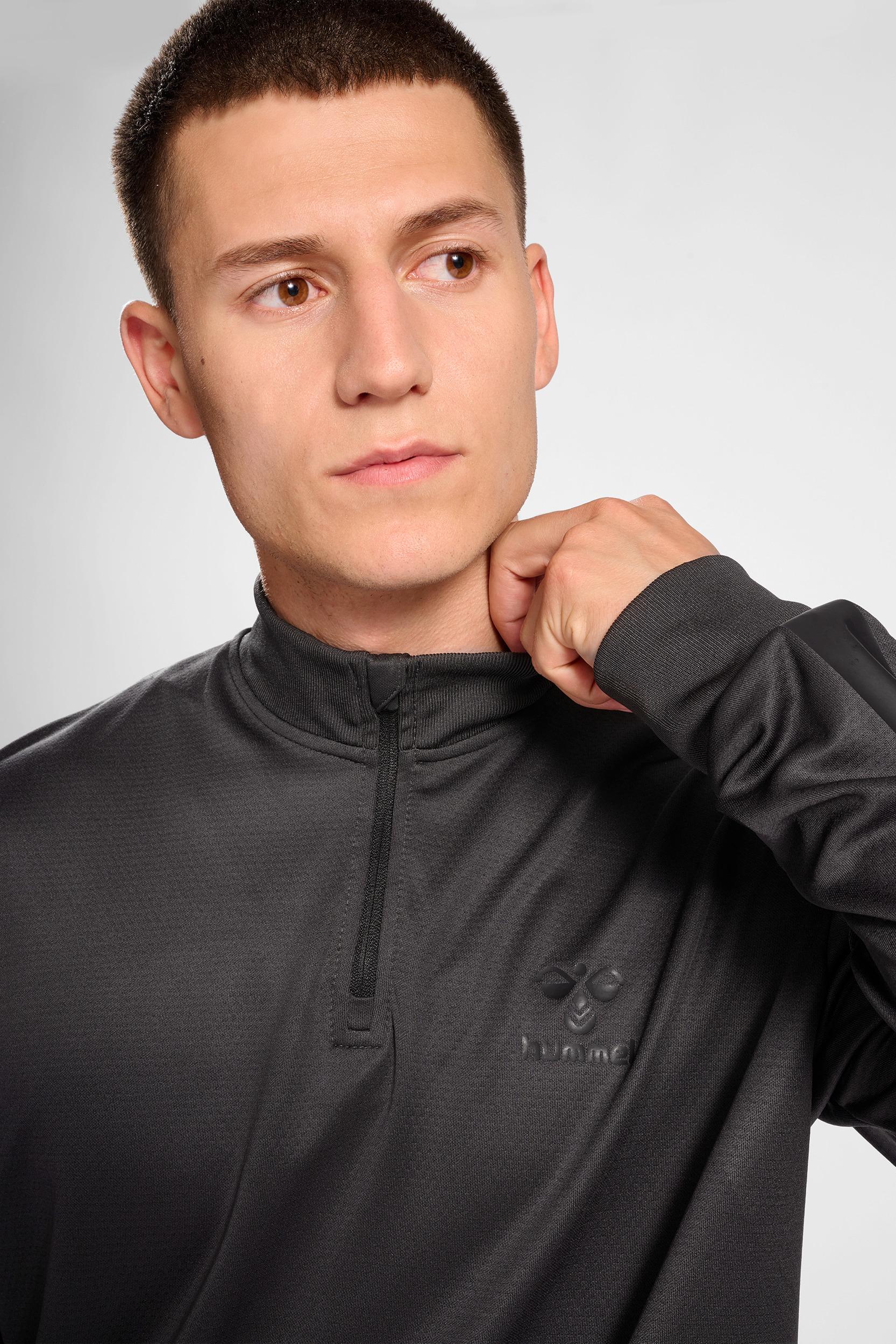 HUMMEL - Hmlactive Pl Half Zip - Obsidian