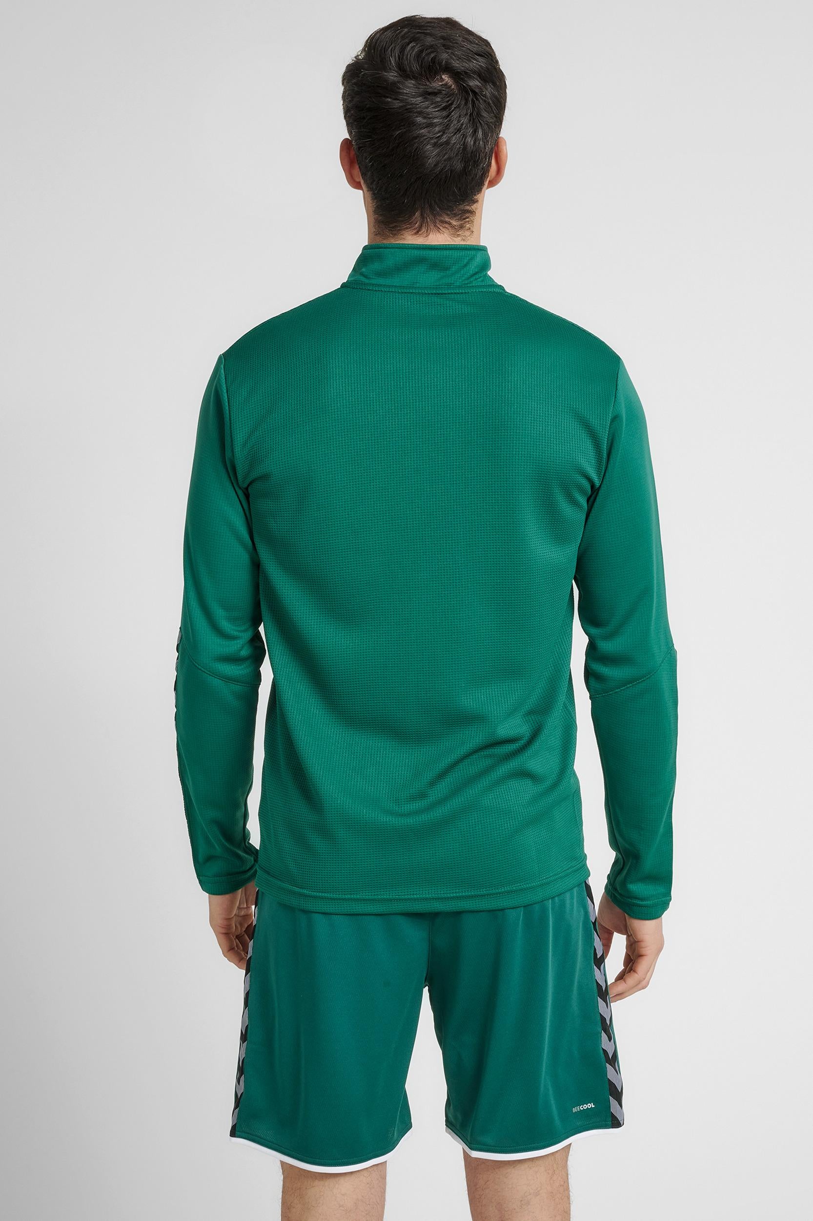 HUMMEL - Hmlauthentic Half Zip Sweatshirt - Evergreen