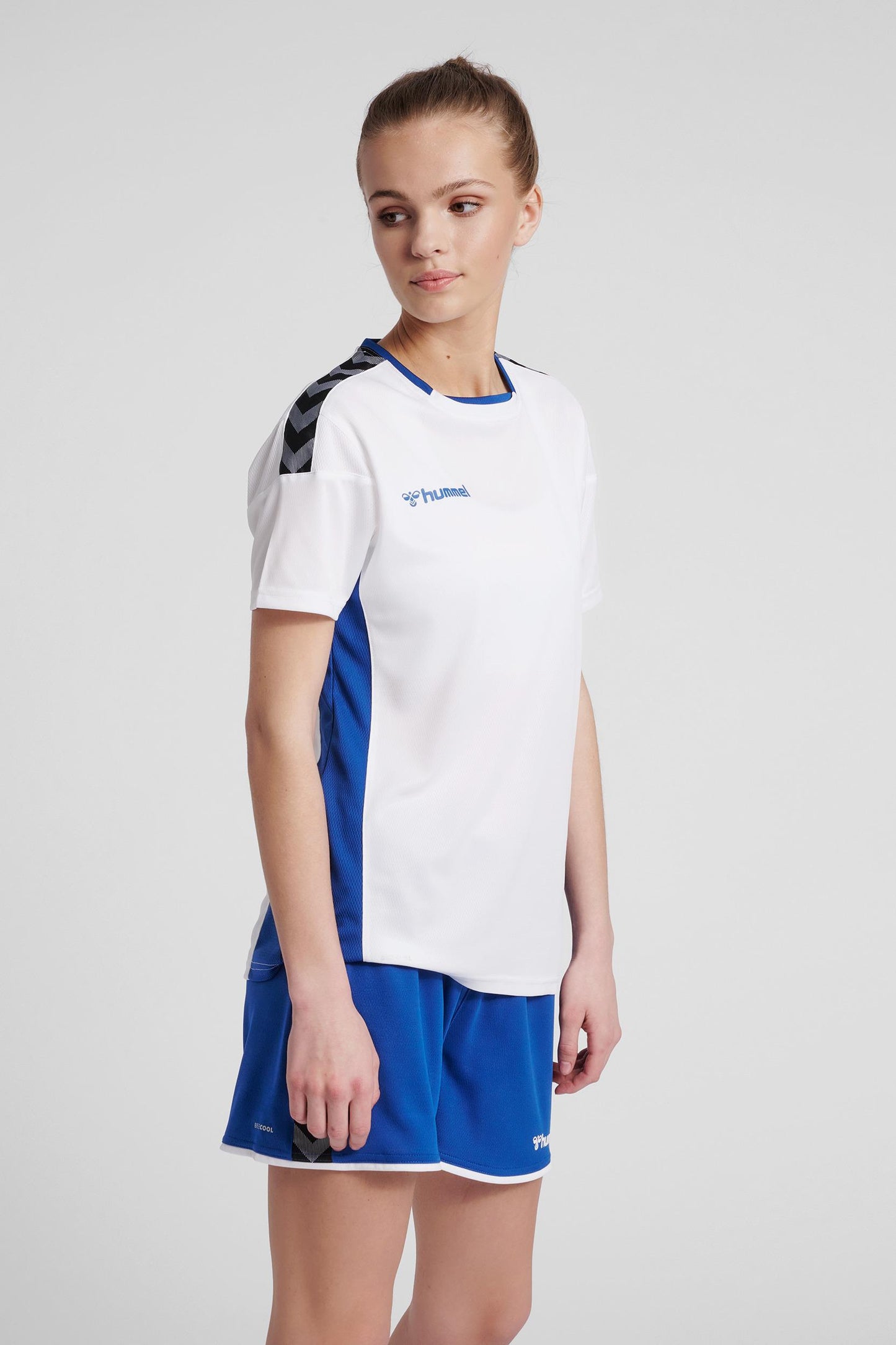 HUMMEL - Hmlauthentic Poly Jersey Woman S/s - White/true Blue