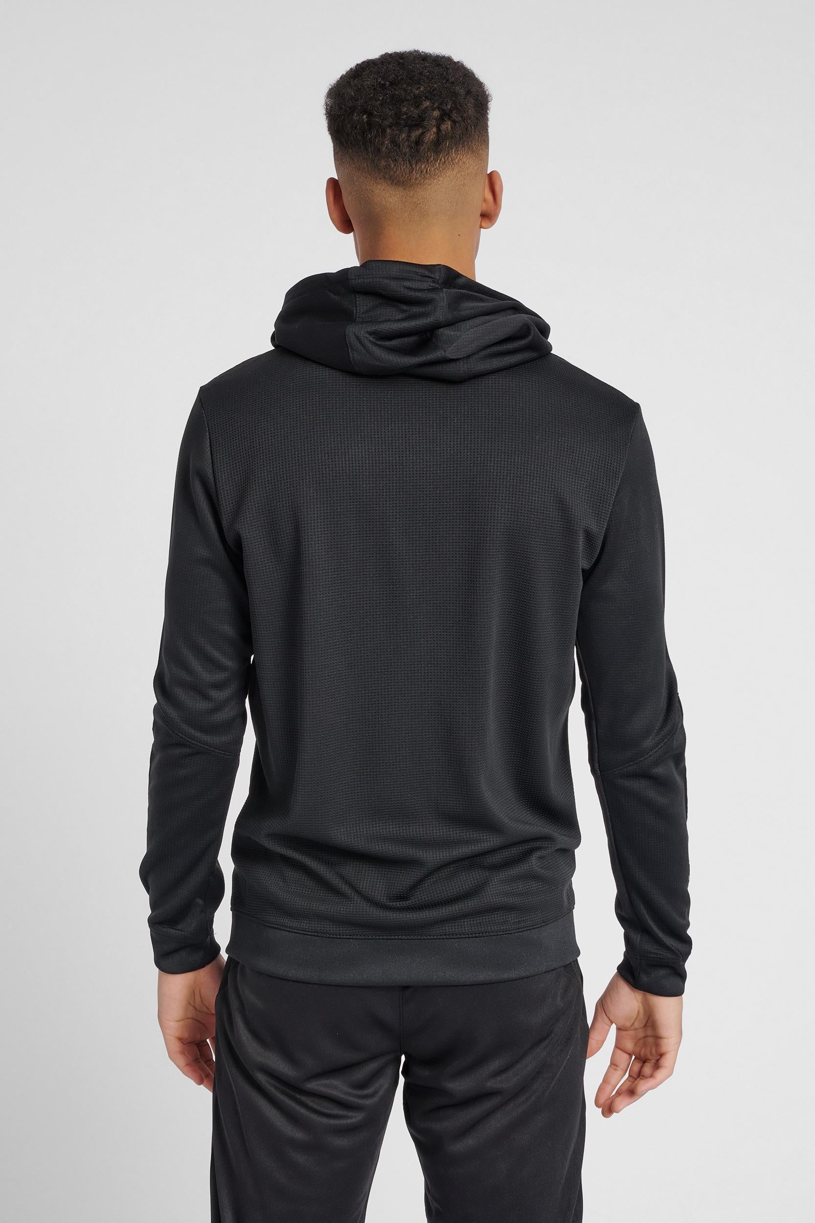 HUMMEL - Hmlauthentic Poly Zip Hoodie - Black/white