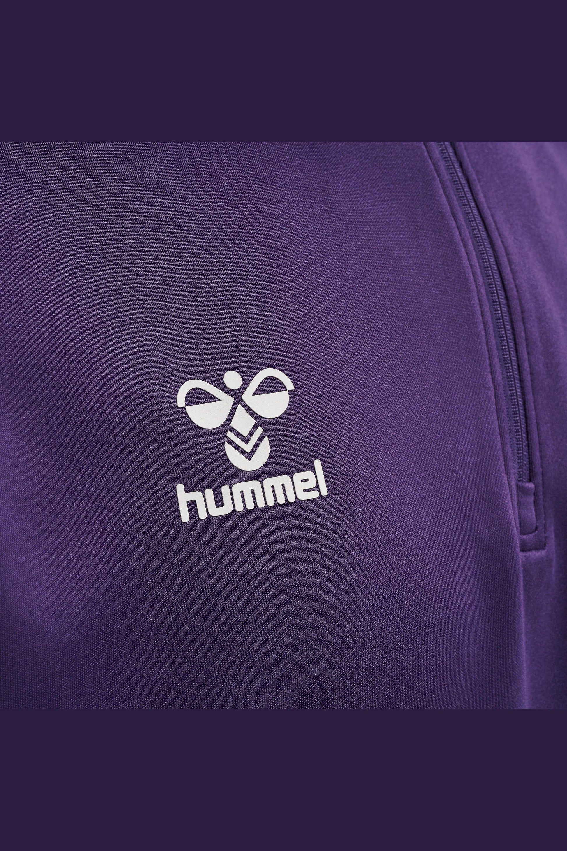 HUMMEL - Hmlcore Xk Half Zip Poly Sweat - Acai/white