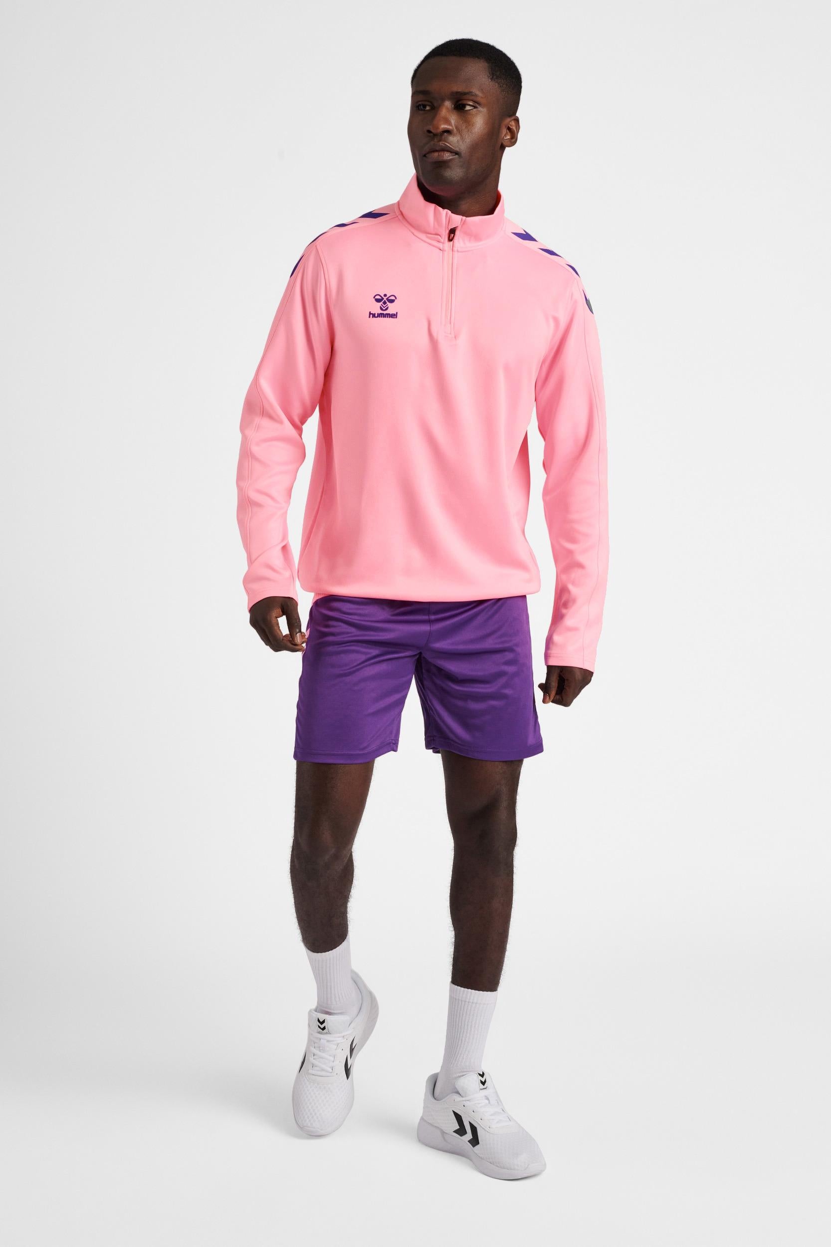 HUMMEL - Hmlcore Xk Half Zip Poly Sweat - Cotton Candy