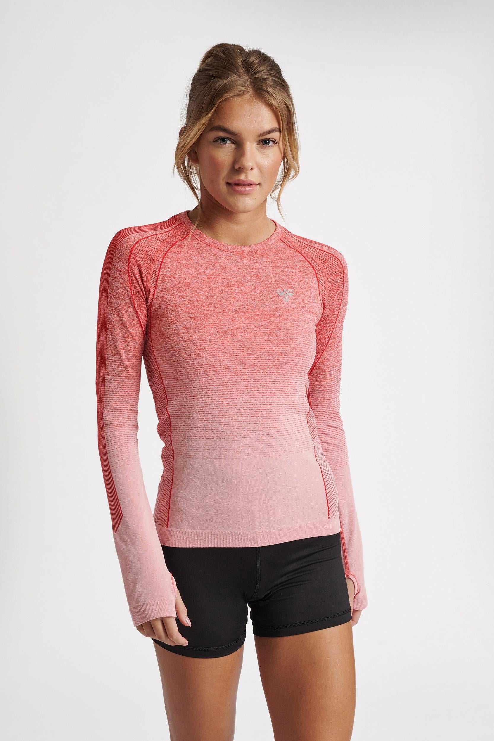 HUMMEL - Hmlgg12 Training Seamless L/s Woman - Aura Orange Melange