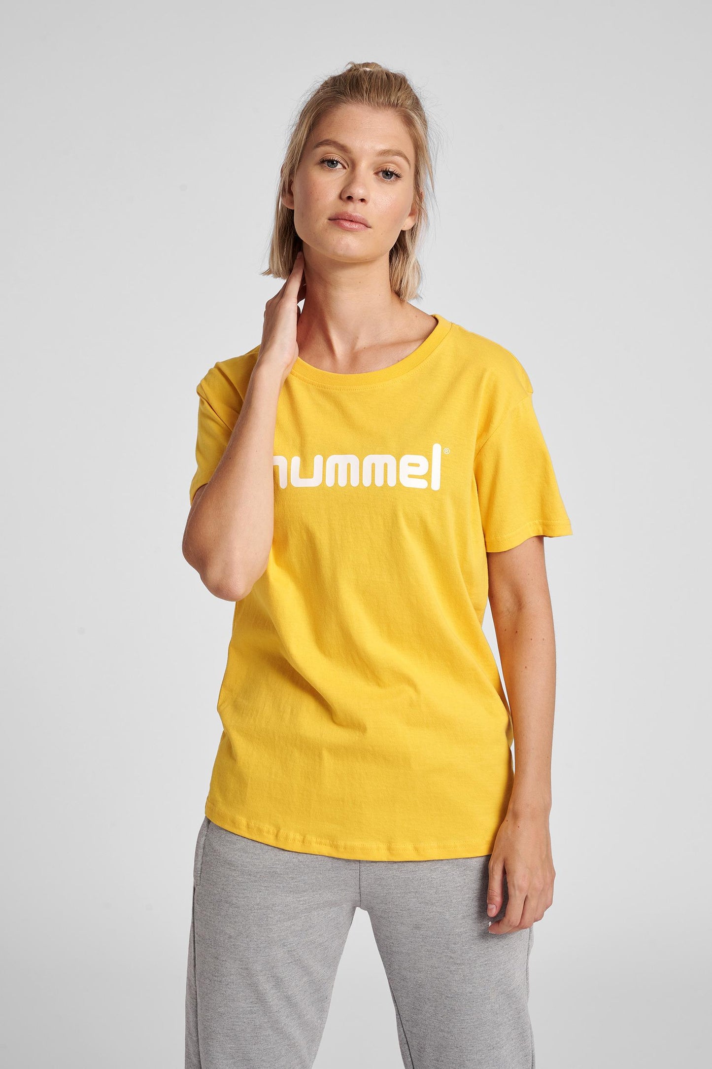 HUMMEL - Hmlgo Cotton Logo T-shirt Woman S/s - Sports Yellow