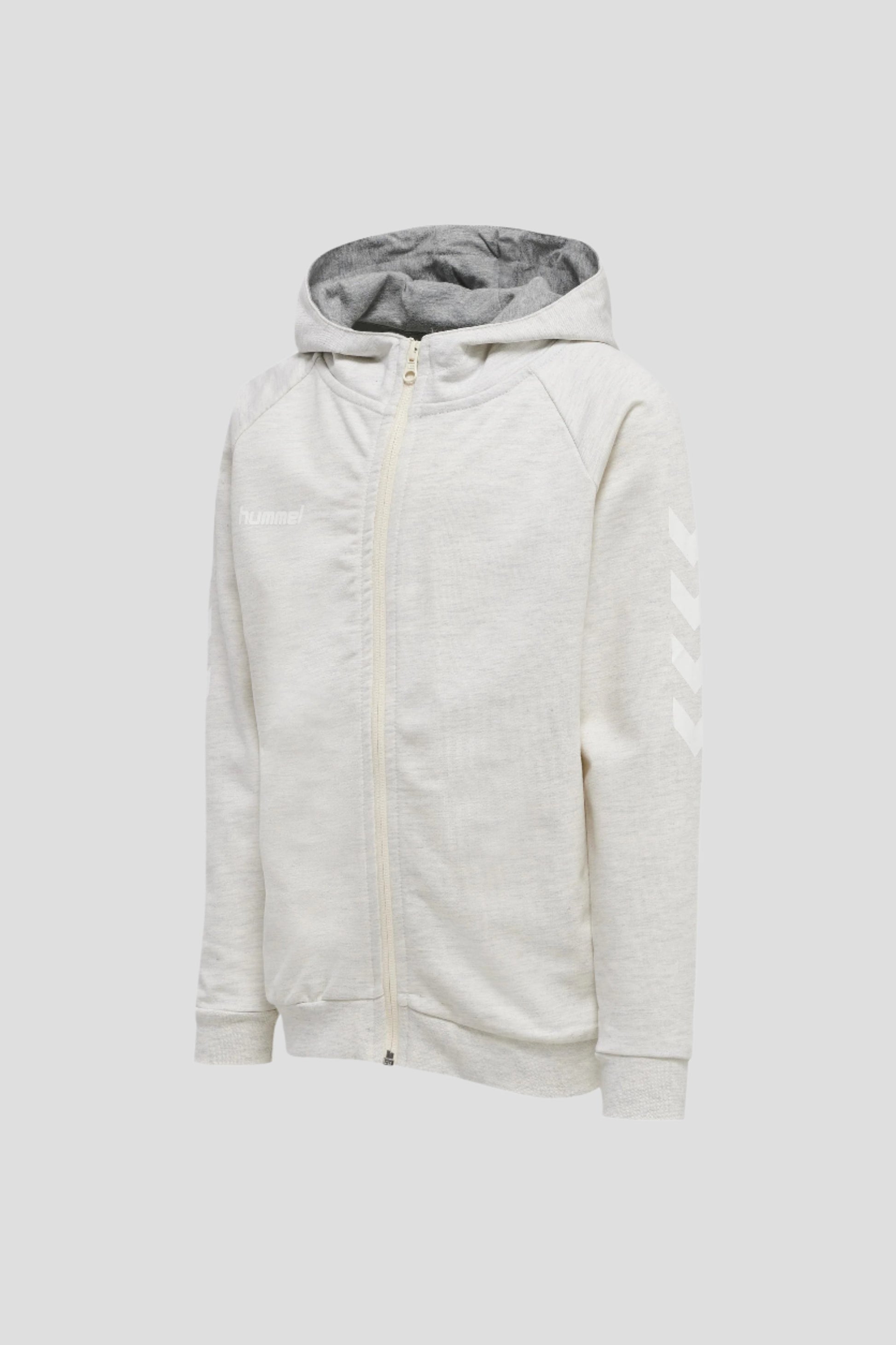 HUMMEL - Hmlgo Cotton Zip Hoodie Woman - Egret Melange