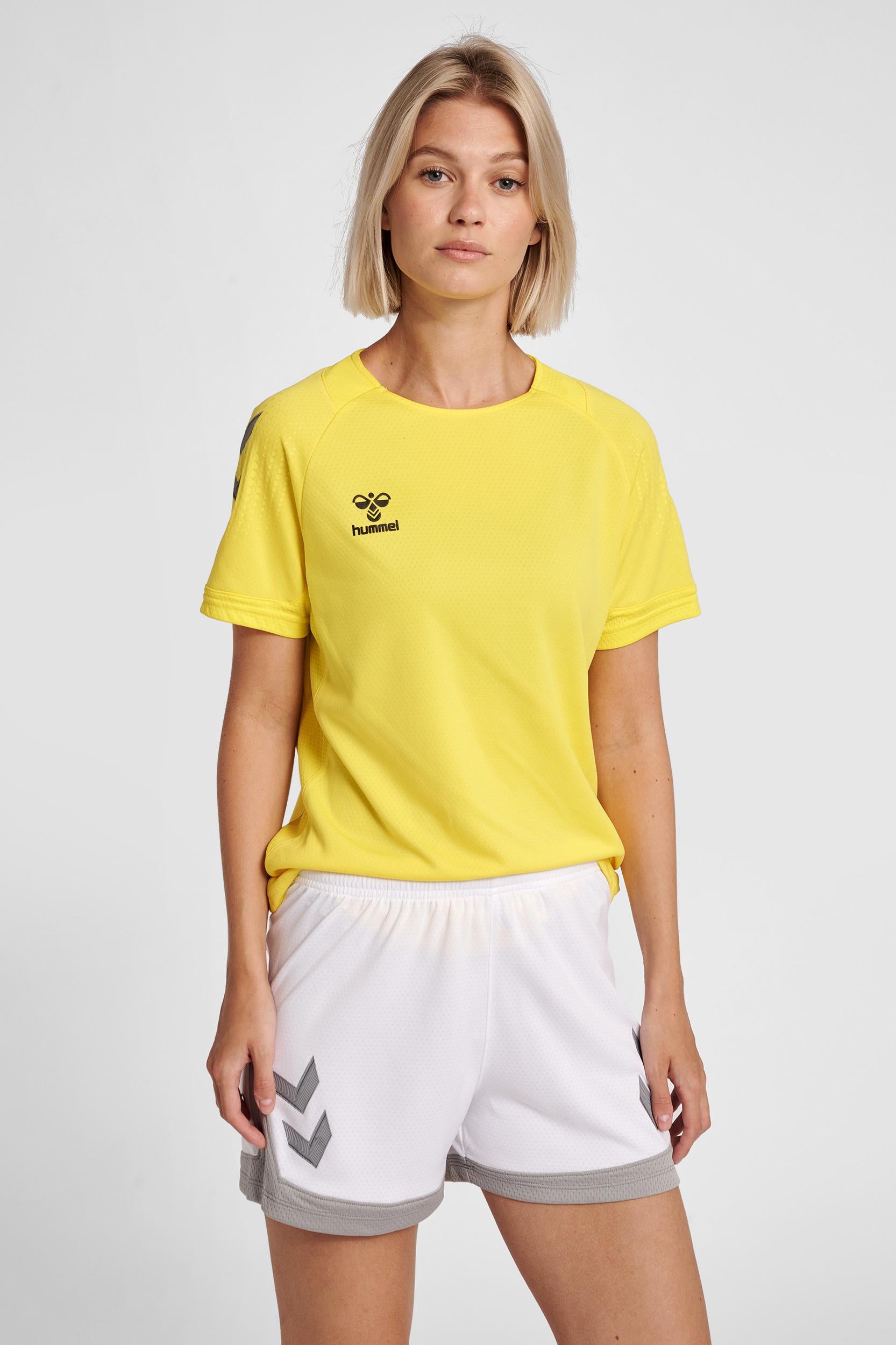 HUMMEL - Hmllead Womens S/s Poly Jersey - Blazing Yellow