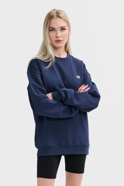 HUMMEL - Hmlloose Crewneck Bee - Dress Blues