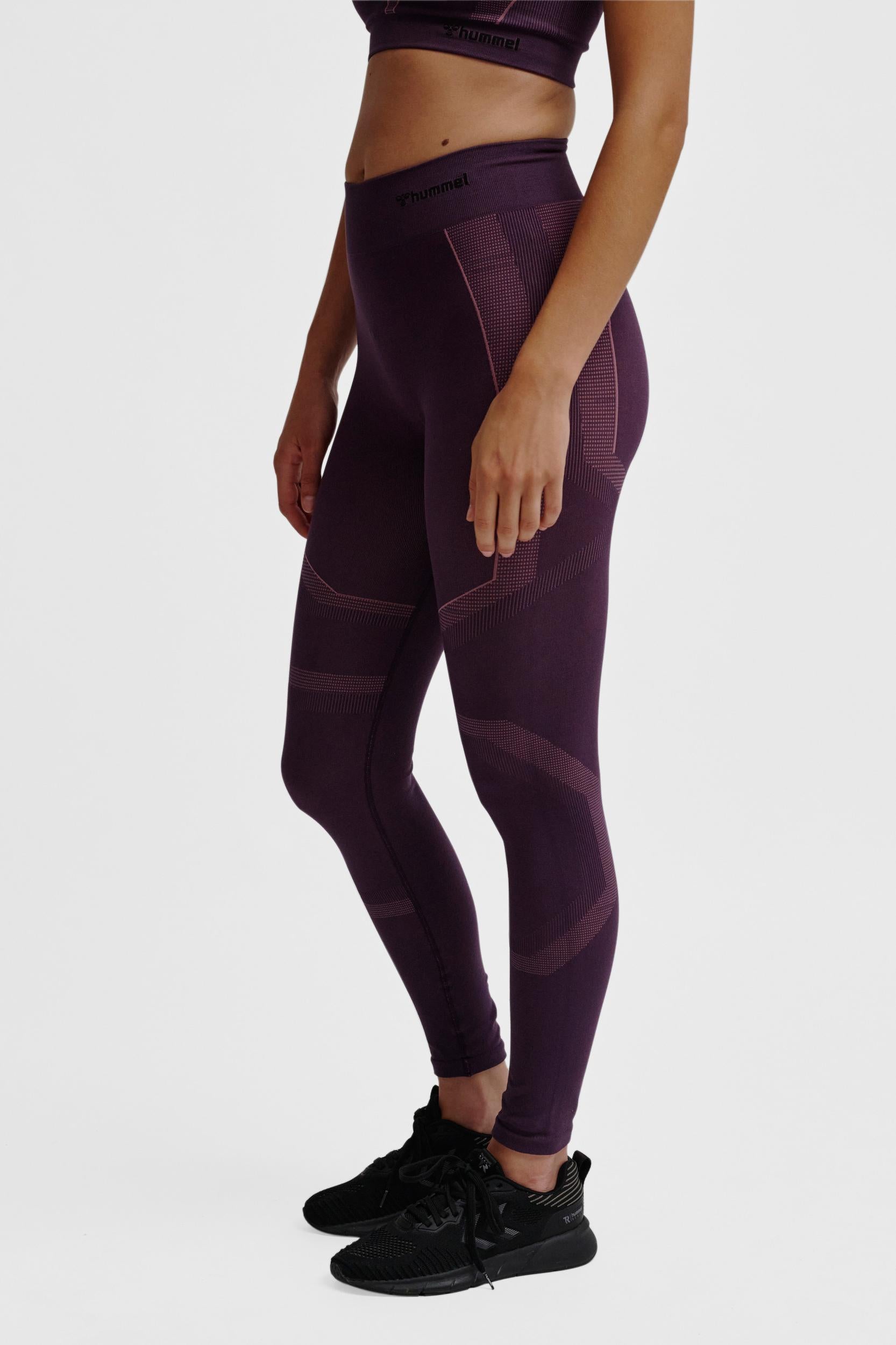 HUMMEL - Hmlmt Power Seamless Mw Tights - Plum Perfect