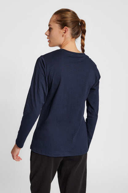 HUMMEL - Hmlred Basic T-shirt L/s Woman - Marine