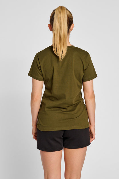 HUMMEL - Hmlred Heavy T-shirt S/s Woman - Dark Olive