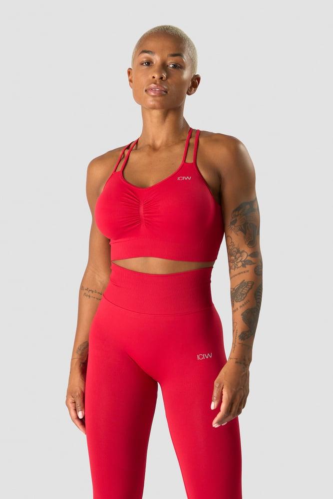 ICANIWILL - Define Seamless Scrunch Sports Bra - Red