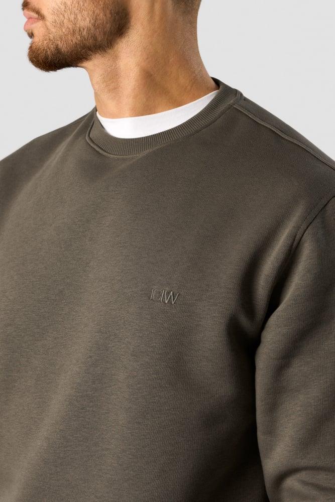 ICANIWILL - Everyday Crewneck Side Logo - Khaki Green