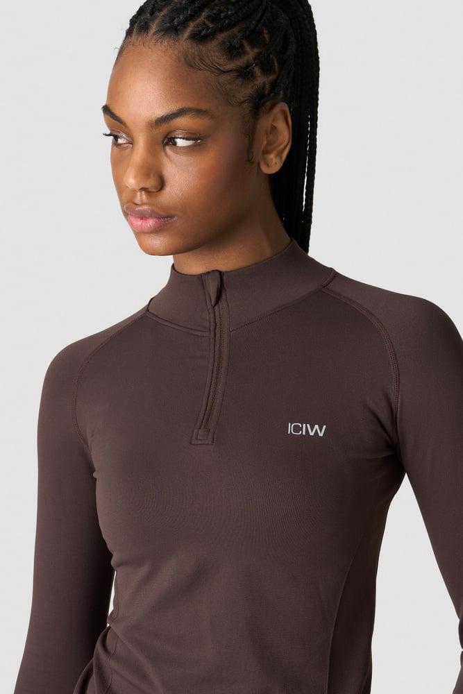 ICANIWILL - Everyday Seamless 1/4 Zip - Chocolate Brown