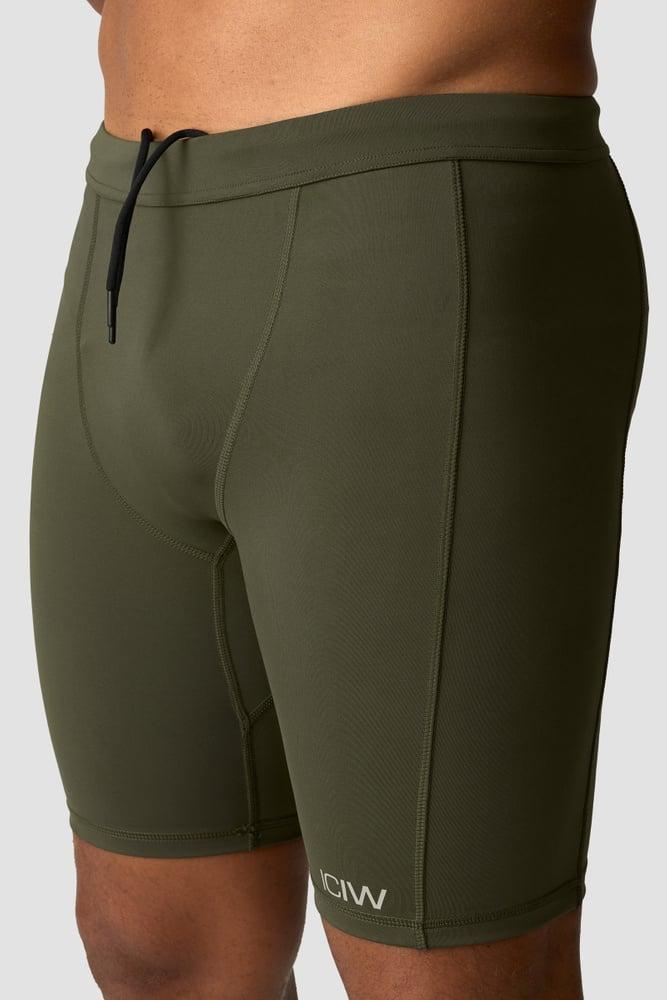 ICANIWILL - Mercury Short Tight Shortss - Pine Green