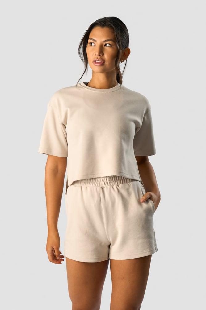 ICANIWILL - Revive Heavy Cropped T-shirt - Beige