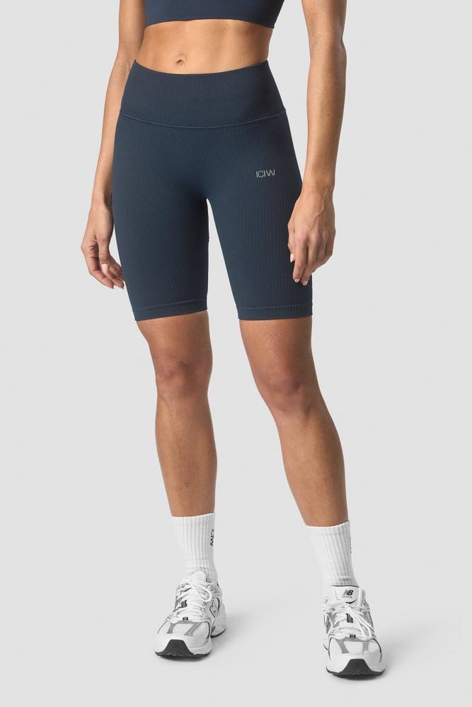 ICANIWILL - Ribbed Define Seamless Biker Shorts - Dk Teal