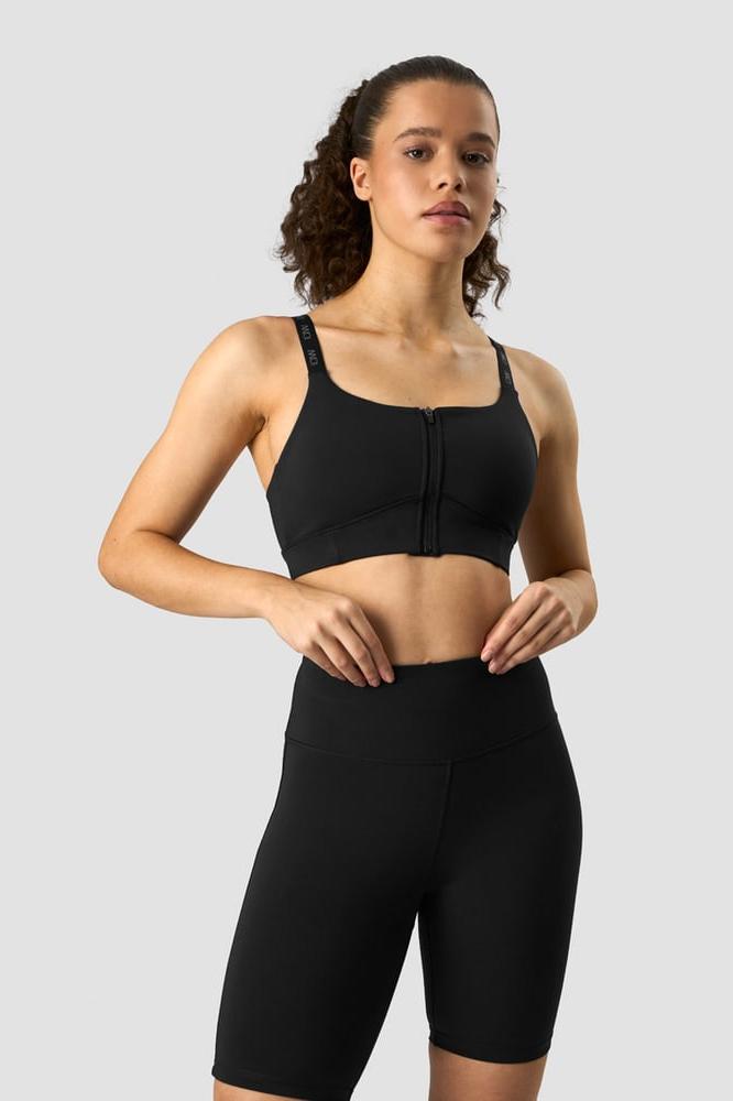 ICANIWILL - Ultimate Training Zipper Sports Bra - Black