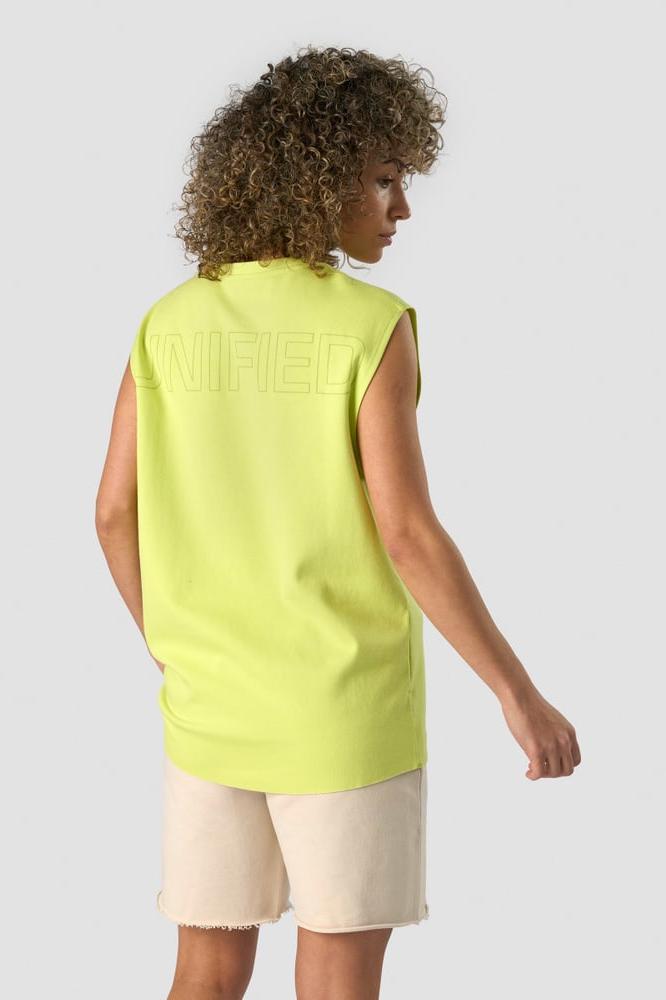 ICANIWILL - Unified Sleeveless T-shirt Print - Yellow