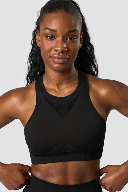 impact seamless sports bra black