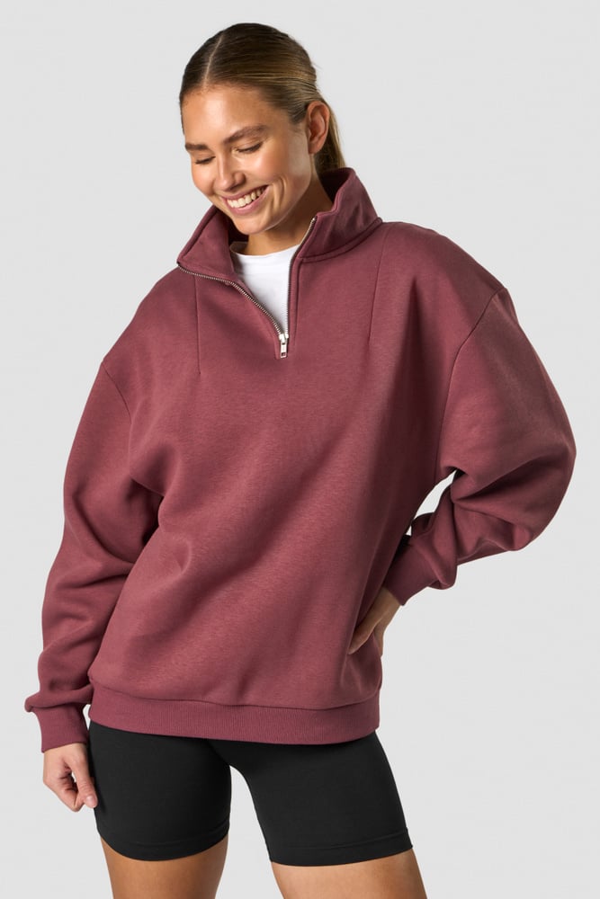 nimble 1/4 zip wild berry