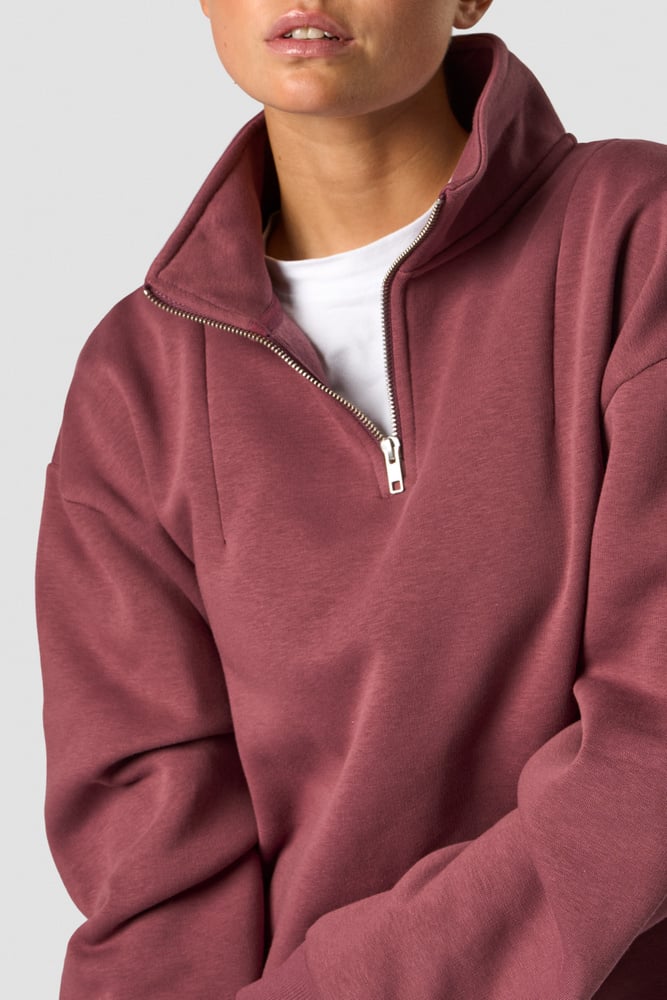 nimble 1/4 zip wild berry