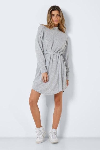 NOISY MAY - City Ava L/s Short Dress - Grey