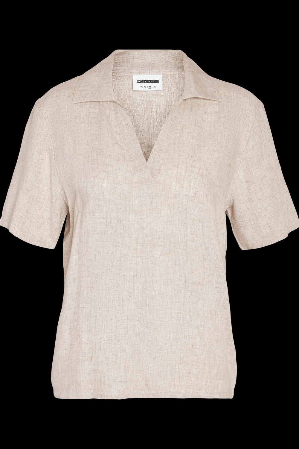 NOISY MAY - Leilani S/s Polo Top Wvn - Brown