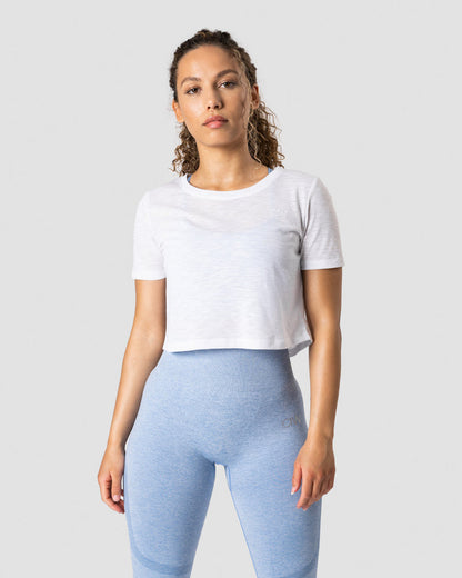 premium crop top white wmn