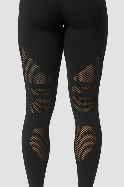 queen mesh seamless tights black