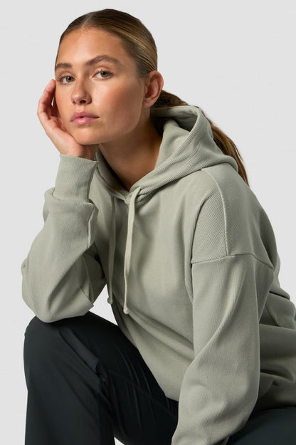 recharge hoodie wmn faded green