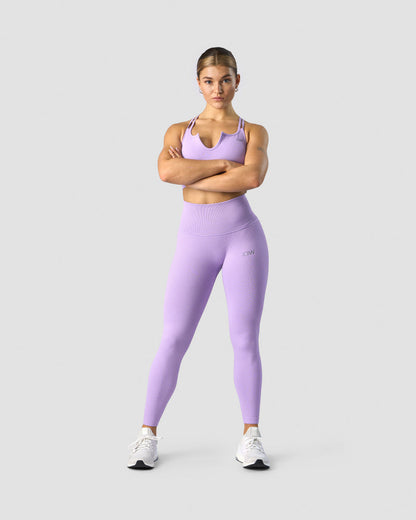 ribbed define seamless pocket tights lavender