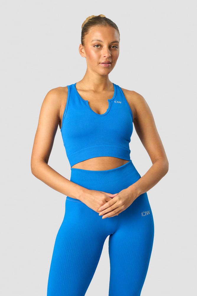 ribbed define seamless tank top cobalt blue