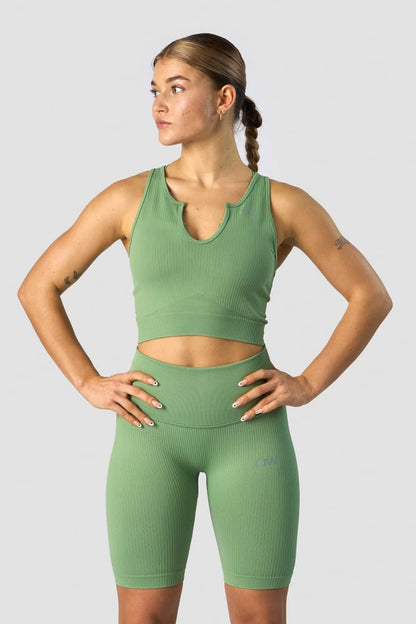 ribbed define seamless tank top light green