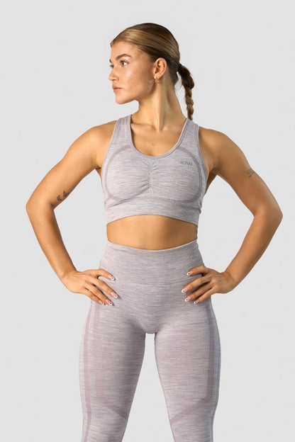 rush seamless sports bra lavender melange