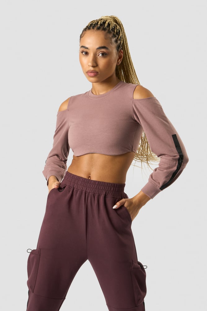 stance cropped long sleeve wmn light mauve