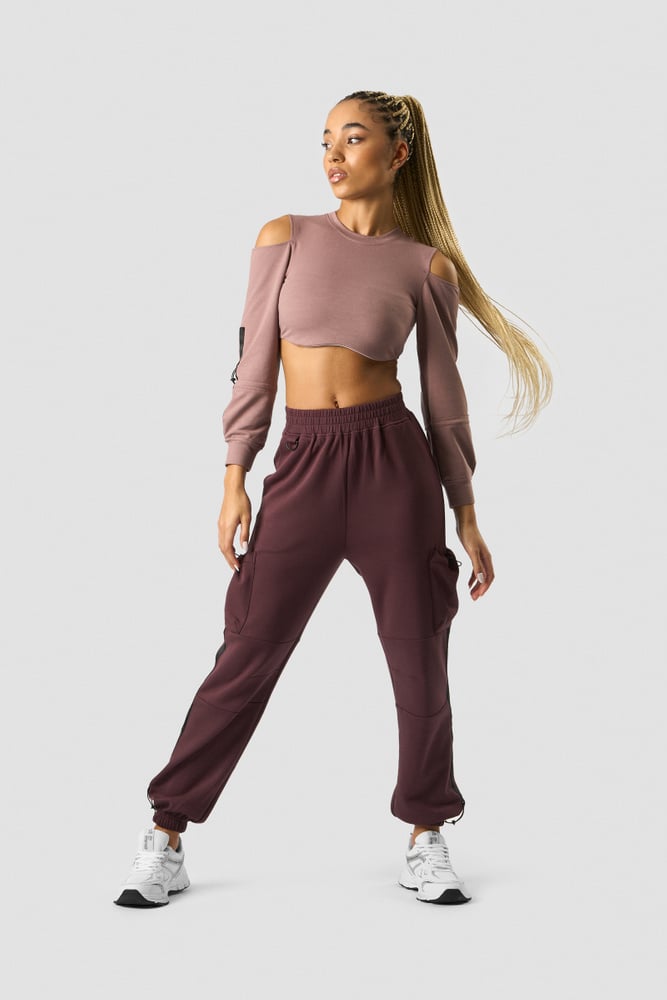 stance cropped long sleeve wmn light mauve