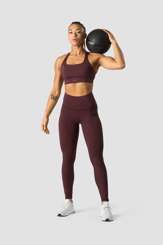 stride sports bra burgundy