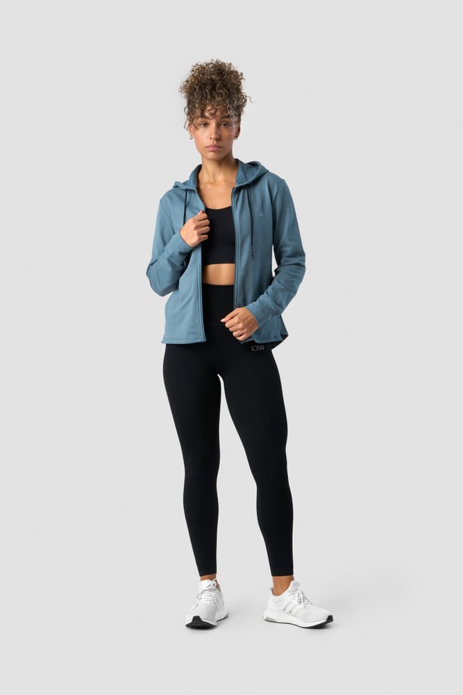 stride zip hoodie wmn steel blue