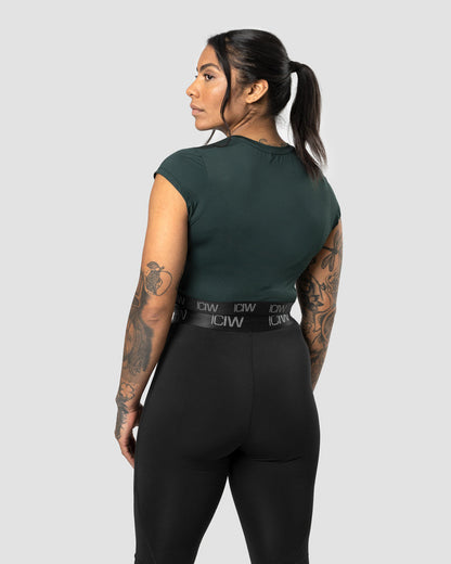 ultimate training cropped t-shirt deep green