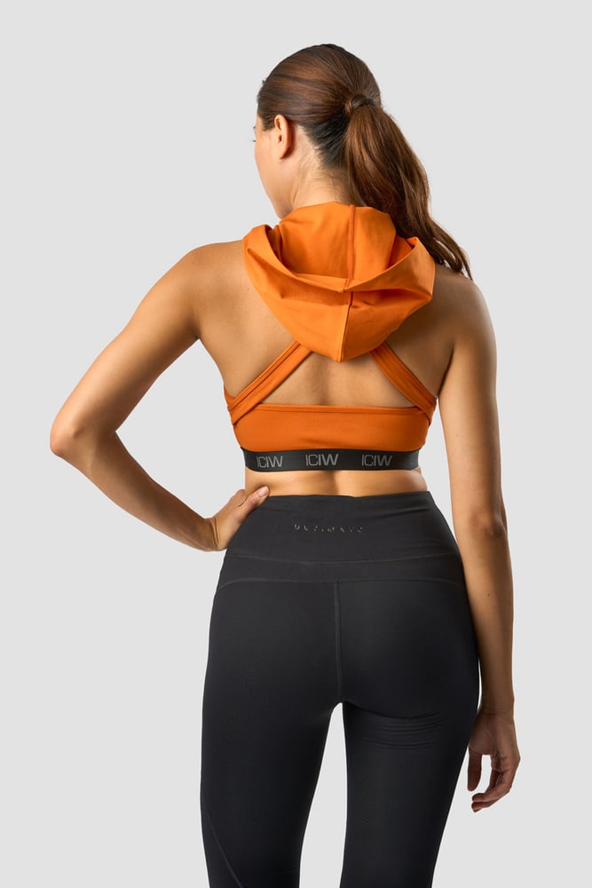 ultimate training hoodie sports bra amber